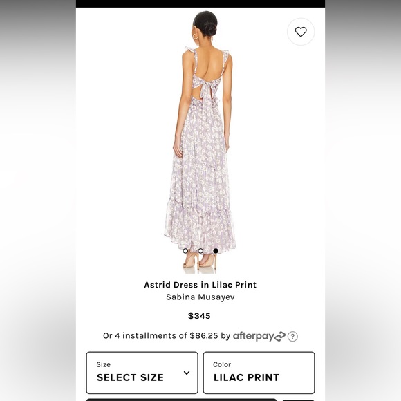 Sabina Musayev Lilac Floral Dress size small - Picture 3 of 4